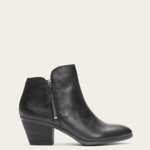 Frye Judith Zip Bootie Black Leather Sz 10